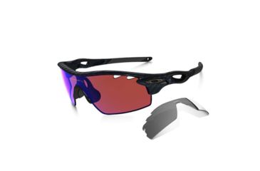 Image of Oakley RADARLOCK PITCH OO9182 Progressive Prescription Sunglasses OO9182-918214-38 - Lens Diameter 38 mm, Frame Color Carbon Fiber