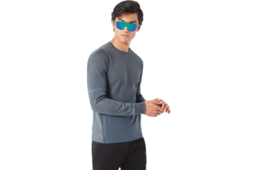 Image of Oakley Radskin Shell Water Repellent Crew Shirt - Mens, Dark Slate, 2XL, 461631JP-94A-XXL