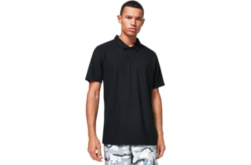 Image of Oakley Relax Polo, Mens, Blackout, Small, FOA401724-02E-S