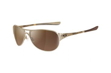 Image of Oakley Restless Gretchen Bleiler Polished Gold Frame w/ VR50 Brown Gradient Lenses Women's Sunglasses 05-720