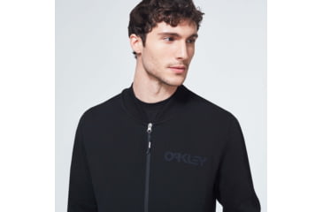 Image of Oakley Reverse Full Zip Bomber Jacket - Mens, Blackout, 2XL, FOA400451-02E-XXL