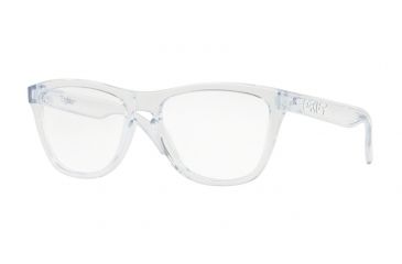 Image of Oakley RX FROGSKIN OX8131 Single Vision Prescription Eyeglasses 813106-54 - Polished Clear Frame, Clear Lenses
