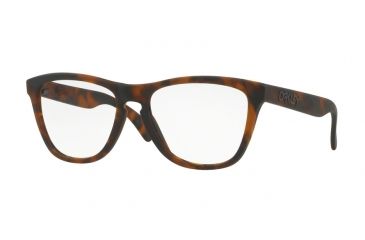 Image of Oakley RX FROGSKIN OX8131 Single Vision Prescription Eyeglasses 813107-54 - Brown Tortoise Frame, Clear Lenses