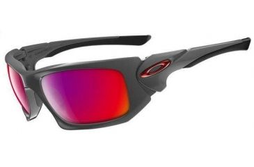 Image of Oakley Scalpel Dark Grey Frame w/ +Red Iridium Lenses Sunglasses OO9095-04