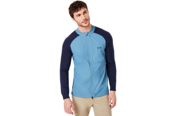 Image of Oakley Seamless Hybrid Sweater - Mens, Alien Blue, Extra Large, 461752-68L-XL