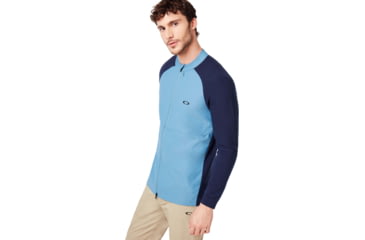 Image of Oakley Seamless Hybrid Sweater - Mens, Alien Blue, Extra Large, 461752-68L-XL