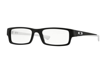 Image of Oakley Servo Eyeglasses Frame 106609-55 - Satin Black/White Frame, Clear Lenses