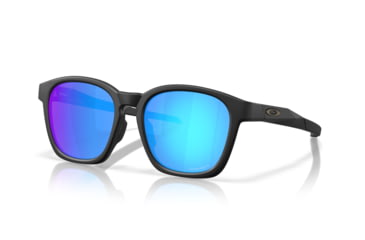 Image of Oakley Shackle Sunglasses, Matte Black, PRIZM Sapphire, PRIZM Sapphire, OO9507D-0152