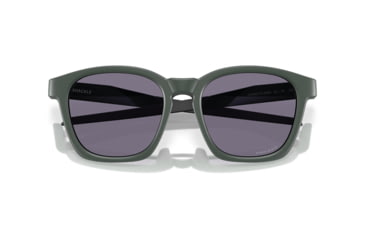 Image of Oakley Shackle Sunglasses, Matte Hunter Green, PRIZM Grey, PRIZM Grey, OO9507D-0652