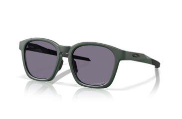 Image of Oakley Shackle Sunglasses, Matte Hunter Green, PRIZM Grey, PRIZM Grey, OO9507D-0652