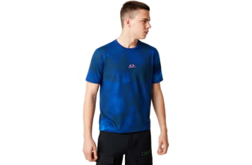 Image of Oakley Shadow Tee - Mens, Matrix Blue, Extra Large, 457937-65L-XL