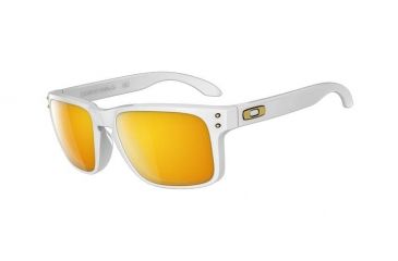 Image of Oakley Holbrook Progressive Prescription Sunglasses - SW Gold Series Polished White Frame OO9102-18