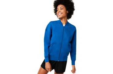 Image of Oakley Short Bomber Jacket - Womens, Blue Power, Medium, 571674-6PB-M
