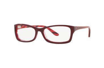 Image of Oakley Short Cut Progressive Prescription Eyeglasses 108805-53 - Red Cosmo Frame