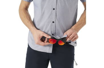 Image of Oakley Short Sleeve Solid Woven - Mens, Fathom, Extra Large 401860-6AC-XL