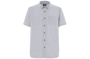 Image of Oakley Short Sleeve Solid Woven - Mens, Fathom, Extra Large 401860-6AC-XL