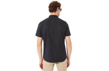 Image of Oakley Short Sleeve Solid Woven - Mens, Blackout, Large, 401860-02E-L
