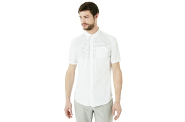 Image of Oakley Short Sleeve Woven Shirt 2 - Mens, White, Medium, 401881-100-M