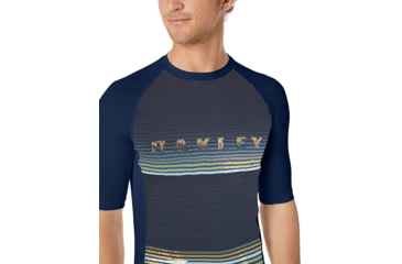 Image of Oakley Asymmetrical Dynamic Rashguard - Mens, Dark Blue, 2XL, 482461-609-XXL
