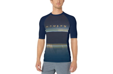 Image of Oakley Asymmetrical Dynamic Rashguard - Mens, Dark Blue, 2XL, 482461-609-XXL