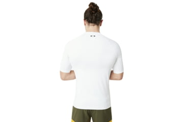 Image of Oakley Asymmetrical Dynamic Rashguard - Mens, White, Medium, 482461-100-M