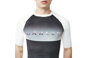 Image of Oakley Asymmetrical Dynamic Rashguard - Mens, White, Medium, 482461-100-M