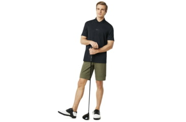 Image of Oakley SI Balata Performance Polo - Mens, Blackout, Small, 434306-02E-S