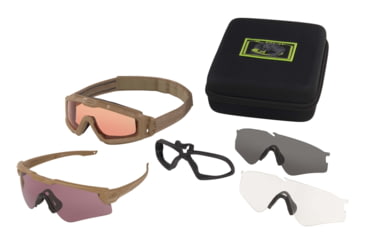 Image of Oakley SI Ballistic M Frame Alpha Kit, Tan Frame, Clear/Gray/Prizm TR22/Prizm TR45 Lens, OO9296-1144