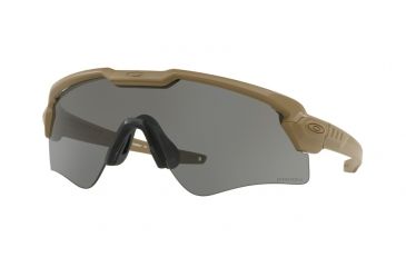 Image of Oakley SI BALLISTIC M FRAME ALPHA OO9296 Sunglasses 929607-44 - Terrain Tan Frame, Clear Lenses