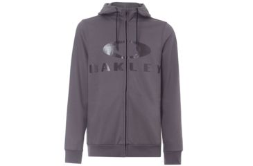 Image of Oakley SI Bark Full Zip Hoodie - Mens, Forged Iron, Large, 461643-24J-L