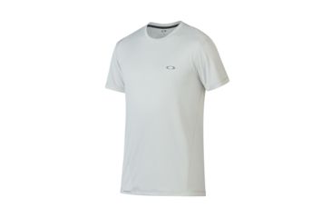 Image of Oakley Base Short Sleeve Top - Mens, Light Grey, Extra Small, 434006-202-XS
