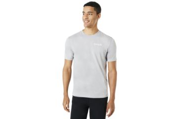 Image of Oakley Blur Advertising Short Sleeve Tee - Men's, Granite Heather, Medium, 457361-24L-M