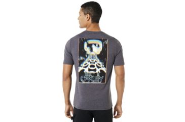 Image of Oakley Blur Advertising Ss - Mens, Jet Black Heather, Small, 457361-01S-S
