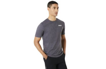 Image of Oakley Blur Advertising Ss - Mens, Jet Black Heather, Small, 457361-01S-S