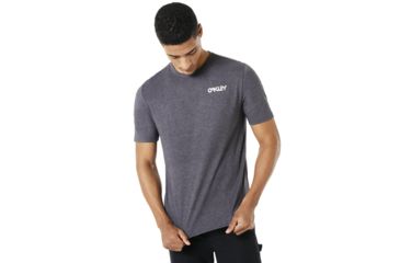 Image of Oakley Blur Advertising Ss - Mens, Jet Black Heather, Small, 457361-01S-S