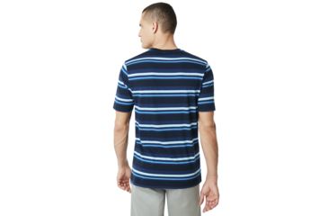 Image of Oakley Bold Yd Stripe Tee - Mens, Fathom, Medium, 457701-6AC-M