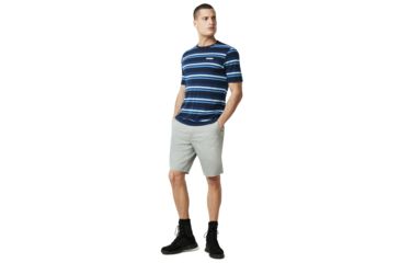 Image of Oakley Bold Yd Stripe Tee - Mens, Fathom, Medium, 457701-6AC-M