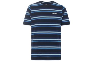 Image of Oakley Bold Yd Stripe Tee - Mens, Fathom, Medium, 457701-6AC-M
