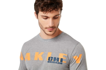 Image of Oakley SI Chicago Tee - Mens, Gray Melange, Small, 457778-2GM-S