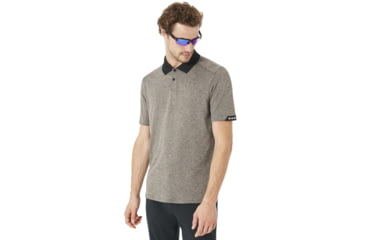 Image of Oakley Contour Polo - Mens, Blackout, Medium, 434035-02E-M