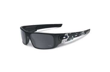 Image of Oakley SI Crankshaft Sunglasses,Matte Carbon Camo Frame,Rectangle Black Iridium Lens OO9239-14