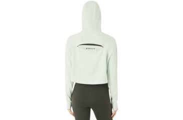 Image of Oakley Crop Fleece Hoodie - Womens, Aqua Foam, Large, 561324-7B4-L