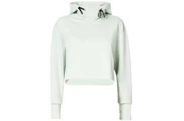 Image of Oakley Crop Fleece Hoodie - Womens, Aqua Foam, Large, 561324-7B4-L