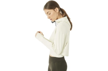 Image of Oakley Crop Fleece Hoodie - Womens, Winter Grey, Extra Small, 561324-23N-XS