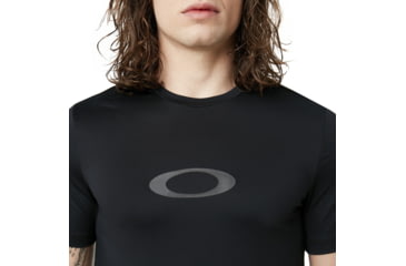 Image of Oakley Ellipse Logo Rashguard - Mens, Blackout, Small, 457602-02E-S
