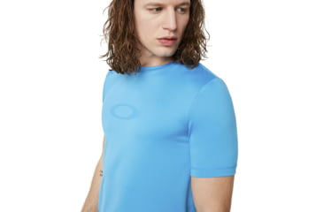 Image of Oakley Ellipse Logo Rashguard - Mens, Hawaiian Blue, Small, 457602-6HB-S