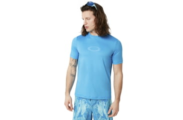 Image of Oakley Ellipse Logo Rashguard - Mens, Hawaiian Blue, Small, 457602-6HB-S