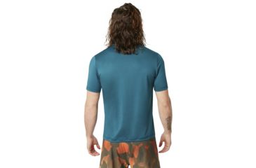 Image of Oakley Ellipse Logo Rashguard - Mens, Petrol, Small, 457602-9PE-S