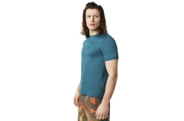 Image of Oakley Ellipse Logo Rashguard - Mens, Petrol, Small, 457602-9PE-S