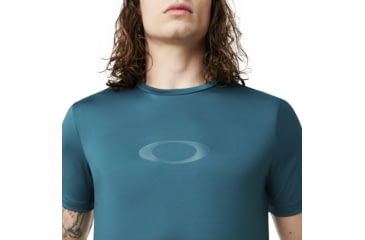 Image of Oakley Ellipse Logo Rashguard - Mens, Petrol, Small, 457602-9PE-S
